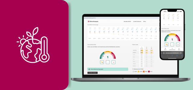 Dashboardansicht des Klima-Kompass
