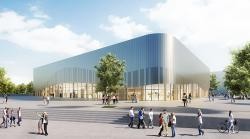 Visualisierung der Großsporthalle (Grafik: Turkali Architekten) Visualisierung der Großsporthalle (Grafik: Turkali Architekten)