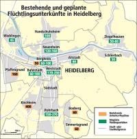 Bestehende und geplante Unterkünfte für Flüchtlinge in den Heidelberger Stadtteilen (Foto: Peh und Schefcik) Bestehende und geplante Unterkünfte für Flüchtlinge in den Heidelberger Stadtteilen (Foto: Peh und Schefcik)