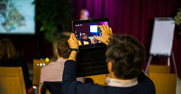 Vortrag beim Forum "digitale Stadt" (Foto: Buck)