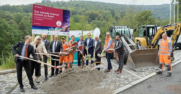 Spatenstich Breitbandausbau. (Foto: Rothe) Spatenstich für den Breitbandausbau. (Foto: Rothe)