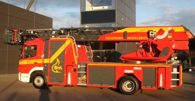Drehleiter (Foto: Feuerwehr Heidelberg) Drehleiter (Foto: Feuerwehr Heidelberg)