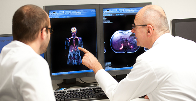 Scientists at the German Cancer Research Center (Source: DKFZ; Photo: P. Rudolph)