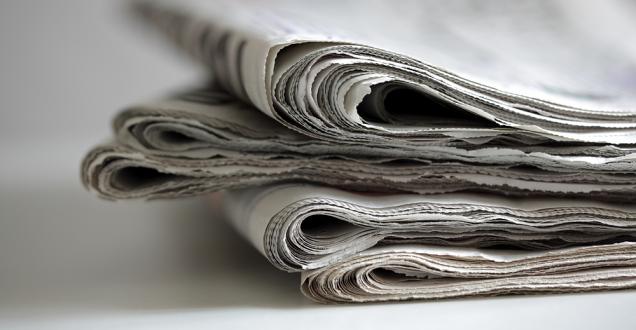 Stack of newspapers (Photo: Shutterstock, ID:130538774)