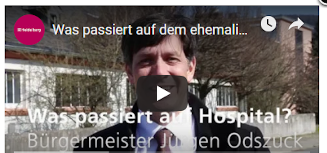 Screenshot eines YouTube Videos der Stadt Heidelberg, mit dem Bürgermeister Jürgen Odszuck im Bild.
